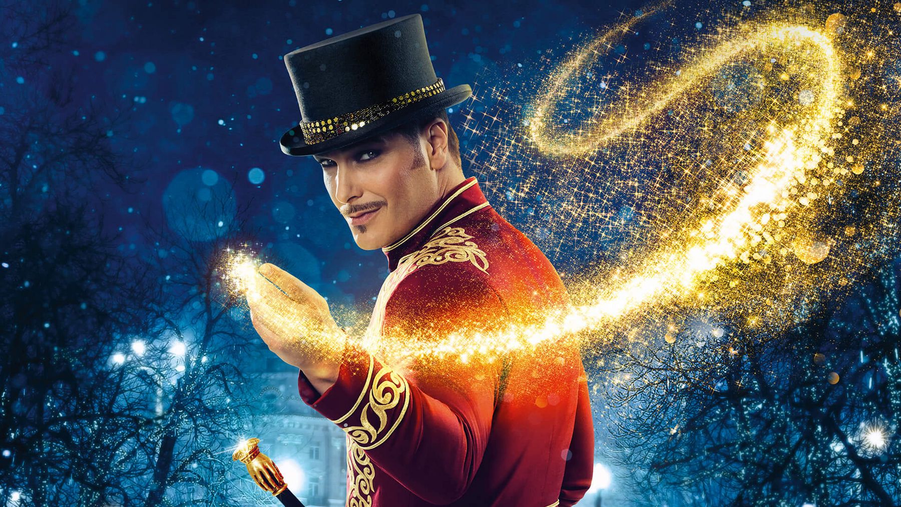 Musicals Illustration zeigt Zauberer mit Zylinder und einem Sternenschweif